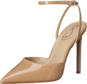 Sam Edelman Avril Golden Sand Pointy Toe Stiletto Heel Ankle Strap Fashion Pumps
