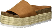 Dirty Laundry Pippa Whiskey Suede Fashion Slip On Wedge Platform Sandals 6.5