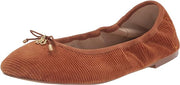 Sam Edelman Felicia Mustard Slip On Rounded Toe Bow Detail Flexible Ballet Flats