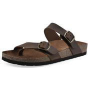 WHITE MOUNTAIN Grams Brown Signature Comfort-Molded Footbed Sandals 9