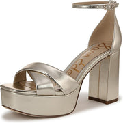 Sam Edelman Jullian Jute Leather Open Toe Ankle Strap Block Heeled Sandals