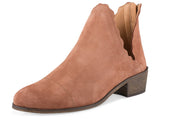 Klub Nico Bae Scallop Bootie-Terracotta Nude Low Cut our Fashion Ankle Bootie