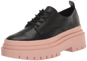 Steve Madden Malene Black/Pink Fashion Lace Up Chunky Paltform Loafers Shoes 9.5