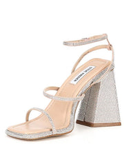Steve Madden Britani Blush Ankle Strap Squared Open Toe Block Heeled Sandals