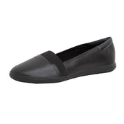 Easy Spirit Bounce Round Toe Black Leather Slip On Ultra Light Ballet Flats
