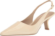 Sam Edelman Bianka Modern Ivory White Slingback Kitten Heel Pointed Toe Pumps