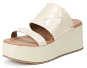 Sam Edelman Sasha Stone Slip On Open Toe Strappy Wedge Heel Platforms Sandals