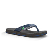 Sanuk Yoga Mat Blue Slip On Lightweight Cushioned Flip Flop Sandals