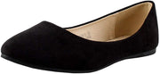 Bella Marie Women's Classic Pointy Toe Ballet PU Slip On Flats