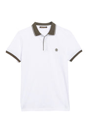Roberto Cavalli Contrast Trim Short Sleeve Polo BIANCO FSR623KB00500001