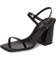 Jeffrey Campbell Afternoon Black White Ankle Strap Open Toe Stripe Dot Combo