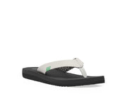 Sanuk Yoga Mat White Slip On Lightweight Cushioned Flip Flop Sandals