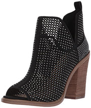 Vince Camuto Kiminni Black Fashion High Block Heel Pull On Ankle Booties