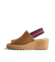 Cecelia New York Gabriel Wedge Slingback Sandal Brown Platform Sandals Open Toe