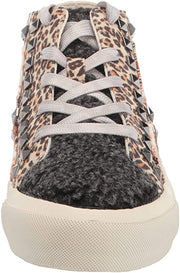 Jessica Simpson Folliah Black Beige Fashion Laces Embellished High Top Sneakers