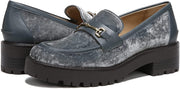 Sam Edelman Tully Smokey Blue Almond To Slip On Chain Strap Lug Sole Loafers