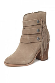 Yellow Box Upon Women's Boot Taupe-Suede Fringe Ankle Booties