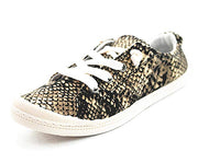 Forever Link Comfort-01 Snake Classic Slip-On Fashion Sneaker Lace Up Tennis