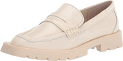 Dolce Vita Elias Ivory Embossed Leather Slip On Squared Toe Fashion Flat Loafers