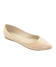 BellaMarie Angie-28 Women's Classic Pointy Toe Ballet Flat Shoes Nude Patent