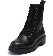 Steve Madden Checker Fashion Lace Up Rounded Toe Combat Chunky Ankle Boots 6.5