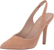 Charles David Madalyn Nude Suede Fashion Pointed Toe Slingback Pumps Shoes