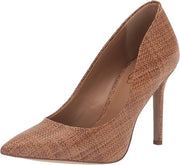 Sam Edelman Hazel Cuoio Stiletto Heeled Slip On Pointed Toe Wide Dress Pumps