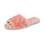 Jeffrey Campbell Motel-F Faux Fur Slide Sandals Slip On Blush Slipper Mule