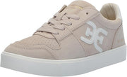 Sam Edelman Ellie Limestone/Sugar Leather Lace Up Low Top Chunky Heeled Sneakers