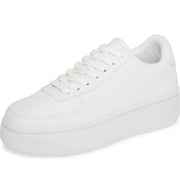 Jeffrey Campbell COURT Fashion Sneakers White Lace Up Platfrom Tennis Shoes