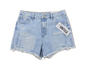 Refuge Denim Chelsea Fashion Ripped Distressed Skinny Denim Shorts
