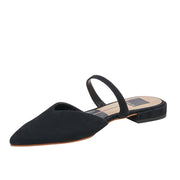 Dolce Vita Kanika Onyx Suede Pointed Toe Strap Slip On Flats Sandals Loafers
