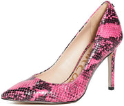Sam Edelman Hazel Hot Pink Snake Stiletto Dress Shoes Pointed Toe Pumps