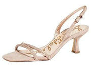 Sam Edelman Ronan Cashmere Nude Crystal Detail Ankle Strap Open Toe Heel Sandals