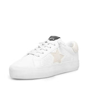 Steve Madden Starling White Multi Star Fashion Low Top Lace Up Star Sneakers