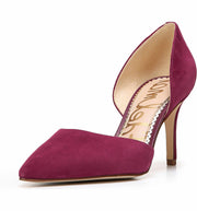 Sam Edelman Telsa Suede Pink Cranberry Pointed Toe Dress D'orsay Fashion Pumps