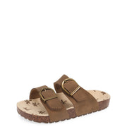 Wonder Nation Buckle Brown Fashion Slip On Double Strap Open Toe Sandals 6