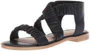 Kelsi Dagger Ryder Navy Elasticized Leather Open Toe Slip On Casual Sandals