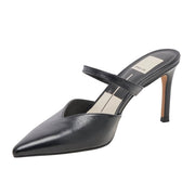Dolce Vita Kanika Midnight Crinkle Patent Pointed Toe Slip On Stiletto Mule Pump
