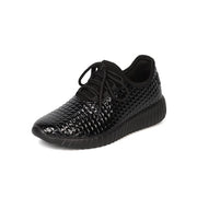 Cape Robbin Judo-1 Black Fashion Glitter Lace Up Athletic Fashion Sneakers