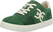 Sam Edelman Ellie Bright Pine/Antique White Lace Up Low Top Chunky Heel Sneakers