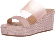 Lucky Brand Brindia Adobe Rose Strappy Slip On Platform Wedge Fashion Sandals