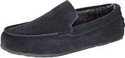 Clarks Gray Scuff Suede Moccasin Slippers Warm Indoor Plush Fur Lined Slipper