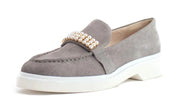 Cecelia New York Rita Smooth Suede Finish Chic Style Loafers Shoe EMELIO GRAY