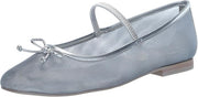 Dolce Vita Cadel Silver Mesh Pointed Toe Slip On Bow Detail Fashion Ballet Flats