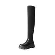 Dream Pairs Over The Knee Platform Thigh High Boots Long Stretch Soft Chunky Lug Sole Fall Boots