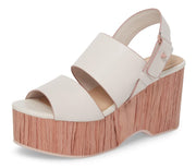 Kelsi Dagger Brooklyn Nash Off White Platform Wedge Open Toe Dress Sandals