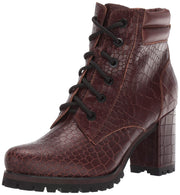 Kelsi Dagger Trek Oxblood Red Leather Block Heel Lace-up Combat Platform Bootie
