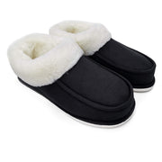 ofoot Womens Warm Faux Suede Slippers Indoor Shoes Comfortable Fur Lining 6-7