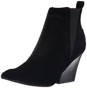 Report Footwear MYRNA-001 Black Velvet Fashion Pull On Pointed Toe Ankle Booties